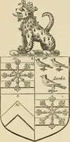 An illustration from The visitation of London, anno Domini 1633, 1634, and 1635. Made by Sr. Henry St. George, kt., Richmond herald, and deputy and marshal to Sr. Richard St. George, kt., Clarencieux king of armes (1886)