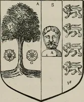 An illustration from The visitation of London : anno Domini 1633, 1634, and 1635. Made by Sr. Henry St. George, kt., Richmond herald, and deputy and marshal to Sr. Richard St. George, kt., Clarencieux king of armes (1880)