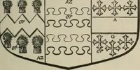 An illustration from The visitation of London : anno Domini 1633, 1634, and 1635. Made by Sr. Henry St. George, kt., Richmond herald, and deputy and marshal to Sr. Richard St. George, kt., Clarencieux king of armes (1880)