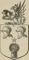 An illustration from The visitation of London : anno Domini 1633, 1634, and 1635. Made by Sr. Henry St. George, kt., Richmond herald, and deputy and marshal to Sr. Richard St. George, kt., Clarencieux king of armes (1880)
