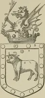 An illustration from The visitation of London : anno Domini 1633, 1634, and 1635. Made by Sr. Henry St. George, kt., Richmond herald, and deputy and marshal to Sr. Richard St. George, kt., Clarencieux king of armes (1880)