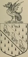 An illustration from The visitation of London : anno Domini 1633, 1634, and 1635. Made by Sr. Henry St. George, kt., Richmond herald, and deputy and marshal to Sr. Richard St. George, kt., Clarencieux king of armes (1880)