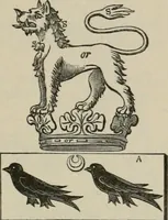 An illustration from The visitation of London : anno Domini 1633, 1634, and 1635. Made by Sr. Henry St. George, kt., Richmond herald, and deputy and marshal to Sr. Richard St. George, kt., Clarencieux king of armes (1880)