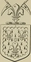 An illustration from The visitation of London : anno Domini 1633, 1634, and 1635. Made by Sr. Henry St. George, kt., Richmond herald, and deputy and marshal to Sr. Richard St. George, kt., Clarencieux king of armes (1880)