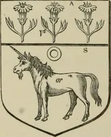 An illustration from The visitation of London : anno Domini 1633, 1634, and 1635. Made by Sr. Henry St. George, kt., Richmond herald, and deputy and marshal to Sr. Richard St. George, kt., Clarencieux king of armes (1880)