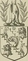 An illustration from The visitation of London : anno Domini 1633, 1634, and 1635. Made by Sr. Henry St. George, kt., Richmond herald, and deputy and marshal to Sr. Richard St. George, kt., Clarencieux king of armes (1880)