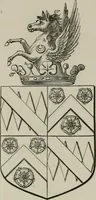An illustration from The visitation of London : anno Domini 1633, 1634, and 1635. Made by Sr. Henry St. George, kt., Richmond herald, and deputy and marshal to Sr. Richard St. George, kt., Clarencieux king of armes (1880)