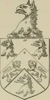 An illustration from The visitation of London : anno Domini 1633, 1634, and 1635. Made by Sr. Henry St. George, kt., Richmond herald, and deputy and marshal to Sr. Richard St. George, kt., Clarencieux king of armes (1880)