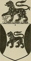 An illustration from The visitation of London : anno Domini 1633, 1634, and 1635. Made by Sr. Henry St. George, kt., Richmond herald, and deputy and marshal to Sr. Richard St. George, kt., Clarencieux king of armes (1880)