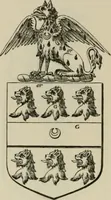 An illustration from The visitation of London : anno Domini 1633, 1634, and 1635. Made by Sr. Henry St. George, kt., Richmond herald, and deputy and marshal to Sr. Richard St. George, kt., Clarencieux king of armes (1880)