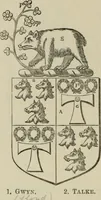 An illustration from The visitation of London : anno Domini 1633, 1634, and 1635. Made by Sr. Henry St. George, kt., Richmond herald, and deputy and marshal to Sr. Richard St. George, kt., Clarencieux king of armes (1880)