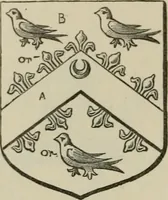 An illustration from The visitation of London : anno Domini 1633, 1634, and 1635. Made by Sr. Henry St. George, kt., Richmond herald, and deputy and marshal to Sr. Richard St. George, kt., Clarencieux king of armes (1880)