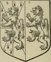 An illustration from The visitation of London : anno Domini 1633, 1634, and 1635. Made by Sr. Henry St. George, kt., Richmond herald, and deputy and marshal to Sr. Richard St. George, kt., Clarencieux king of armes (1880)