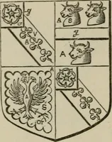 An illustration from The visitation of London : anno Domini 1633, 1634, and 1635. Made by Sr. Henry St. George, kt., Richmond herald, and deputy and marshal to Sr. Richard St. George, kt., Clarencieux king of armes (1880)