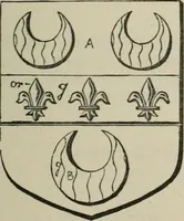 An illustration from The visitation of London : anno Domini 1633, 1634, and 1635. Made by Sr. Henry St. George, kt., Richmond herald, and deputy and marshal to Sr. Richard St. George, kt., Clarencieux king of armes (1880)