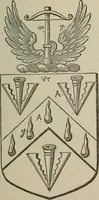 An illustration from The visitation of London : anno Domini 1633, 1634, and 1635. Made by Sr. Henry St. George, kt., Richmond herald, and deputy and marshal to Sr. Richard St. George, kt., Clarencieux king of armes (1880)