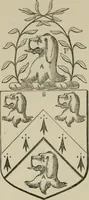 An illustration from The visitation of London : anno Domini 1633, 1634, and 1635. Made by Sr. Henry St. George, kt., Richmond herald, and deputy and marshal to Sr. Richard St. George, kt., Clarencieux king of armes (1880)