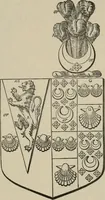 An illustration from The visitation of London : anno Domini 1633, 1634, and 1635. Made by Sr. Henry St. George, kt., Richmond herald, and deputy and marshal to Sr. Richard St. George, kt., Clarencieux king of armes (1880)