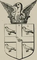 An illustration from The visitation of London : anno Domini 1633, 1634, and 1635. Made by Sr. Henry St. George, kt., Richmond herald, and deputy and marshal to Sr. Richard St. George, kt., Clarencieux king of armes (1880)