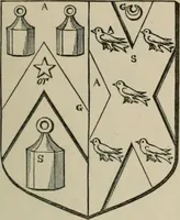 An illustration from The visitation of London : anno Domini 1633, 1634, and 1635. Made by Sr. Henry St. George, kt., Richmond herald, and deputy and marshal to Sr. Richard St. George, kt., Clarencieux king of armes (1880)