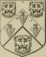 An illustration from The visitation of London : anno Domini 1633, 1634, and 1635. Made by Sr. Henry St. George, kt., Richmond herald, and deputy and marshal to Sr. Richard St. George, kt., Clarencieux king of armes (1880)