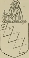 An illustration from The visitation of London : anno Domini 1633, 1634, and 1635. Made by Sr. Henry St. George, kt., Richmond herald, and deputy and marshal to Sr. Richard St. George, kt., Clarencieux king of armes (1880)