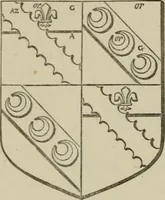 An illustration from The visitation of London : anno Domini 1633, 1634, and 1635. Made by Sr. Henry St. George, kt., Richmond herald, and deputy and marshal to Sr. Richard St. George, kt., Clarencieux king of armes (1880)