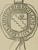 An illustration from The visitation of London : anno Domini 1633, 1634, and 1635. Made by Sr. Henry St. George, kt., Richmond herald, and deputy and marshal to Sr. Richard St. George, kt., Clarencieux king of armes (1880)