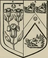 An illustration from The visitation of London : anno Domini 1633, 1634, and 1635. Made by Sr. Henry St. George, kt., Richmond herald, and deputy and marshal to Sr. Richard St. George, kt., Clarencieux king of armes (1880)