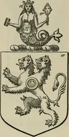 An illustration from The visitation of London : anno Domini 1633, 1634, and 1635. Made by Sr. Henry St. George, kt., Richmond herald, and deputy and marshal to Sr. Richard St. George, kt., Clarencieux king of armes (1880)