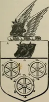 An illustration from The visitation of London : anno Domini 1633, 1634, and 1635. Made by Sr. Henry St. George, kt., Richmond herald, and deputy and marshal to Sr. Richard St. George, kt., Clarencieux king of armes (1880)