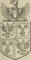 An illustration from The visitation of London : anno Domini 1633, 1634, and 1635. Made by Sr. Henry St. George, kt., Richmond herald, and deputy and marshal to Sr. Richard St. George, kt., Clarencieux king of armes (1880)