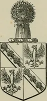 An illustration from The visitation of London : anno Domini 1633, 1634, and 1635. Made by Sr. Henry St. George, kt., Richmond herald, and deputy and marshal to Sr. Richard St. George, kt., Clarencieux king of armes (1880)