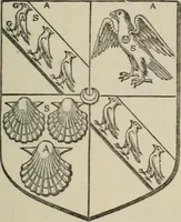 An illustration from The visitation of London : anno Domini 1633, 1634, and 1635. Made by Sr. Henry St. George, kt., Richmond herald, and deputy and marshal to Sr. Richard St. George, kt., Clarencieux king of armes (1880)