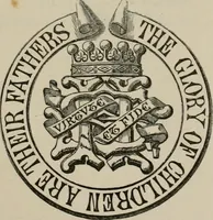 An illustration from The visitation of London : anno Domini 1633, 1634, and 1635. Made by Sr. Henry St. George, kt., Richmond herald, and deputy and marshal to Sr. Richard St. George, kt., Clarencieux king of armes (1880)