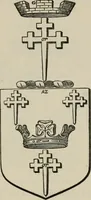 An illustration from The visitation of London : anno Domini 1633, 1634, and 1635. Made by Sr. Henry St. George, kt., Richmond herald, and deputy and marshal to Sr. Richard St. George, kt., Clarencieux king of armes (1880)