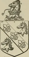 An illustration from The visitation of London : anno Domini 1633, 1634, and 1635. Made by Sr. Henry St. George, kt., Richmond herald, and deputy and marshal to Sr. Richard St. George, kt., Clarencieux king of armes (1880)