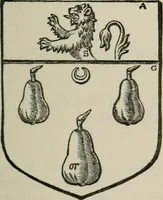 An illustration from The visitation of London : anno Domini 1633, 1634, and 1635. Made by Sr. Henry St. George, kt., Richmond herald, and deputy and marshal to Sr. Richard St. George, kt., Clarencieux king of armes (1880)