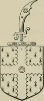 An illustration from The visitation of London : anno Domini 1633, 1634, and 1635. Made by Sr. Henry St. George, kt., Richmond herald, and deputy and marshal to Sr. Richard St. George, kt., Clarencieux king of armes (1880)