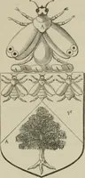 An illustration from The visitation of London : anno Domini 1633, 1634, and 1635. Made by Sr. Henry St. George, kt., Richmond herald, and deputy and marshal to Sr. Richard St. George, kt., Clarencieux king of armes (1880)