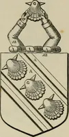 An illustration from The visitation of London : anno Domini 1633, 1634, and 1635. Made by Sr. Henry St. George, kt., Richmond herald, and deputy and marshal to Sr. Richard St. George, kt., Clarencieux king of armes (1880)
