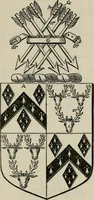 An illustration from The visitation of London : anno Domini 1633, 1634, and 1635. Made by Sr. Henry St. George, kt., Richmond herald, and deputy and marshal to Sr. Richard St. George, kt., Clarencieux king of armes (1880)