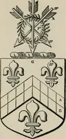 An illustration from The visitation of London : anno Domini 1633, 1634, and 1635. Made by Sr. Henry St. George, kt., Richmond herald, and deputy and marshal to Sr. Richard St. George, kt., Clarencieux king of armes (1880)