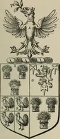 An illustration from The visitation of London : anno Domini 1633, 1634, and 1635. Made by Sr. Henry St. George, kt., Richmond herald, and deputy and marshal to Sr. Richard St. George, kt., Clarencieux king of armes (1880)