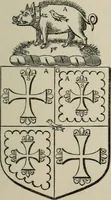 An illustration from The visitation of London : anno Domini 1633, 1634, and 1635. Made by Sr. Henry St. George, kt., Richmond herald, and deputy and marshal to Sr. Richard St. George, kt., Clarencieux king of armes (1880)