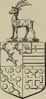 An illustration from The visitation of London : anno Domini 1633, 1634, and 1635. Made by Sr. Henry St. George, kt., Richmond herald, and deputy and marshal to Sr. Richard St. George, kt., Clarencieux king of armes (1880)