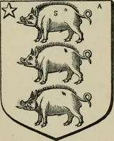 An illustration from The visitation of London : anno Domini 1633, 1634, and 1635. Made by Sr. Henry St. George, kt., Richmond herald, and deputy and marshal to Sr. Richard St. George, kt., Clarencieux king of armes (1880)