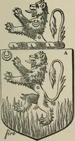 An illustration from The visitation of London : anno Domini 1633, 1634, and 1635. Made by Sr. Henry St. George, kt., Richmond herald, and deputy and marshal to Sr. Richard St. George, kt., Clarencieux king of armes (1880)