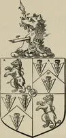 An illustration from The visitation of London : anno Domini 1633, 1634, and 1635. Made by Sr. Henry St. George, kt., Richmond herald, and deputy and marshal to Sr. Richard St. George, kt., Clarencieux king of armes (1880)