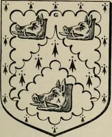 An illustration from The visitation of London : anno Domini 1633, 1634, and 1635. Made by Sr. Henry St. George, kt., Richmond herald, and deputy and marshal to Sr. Richard St. George, kt., Clarencieux king of armes (1880)
